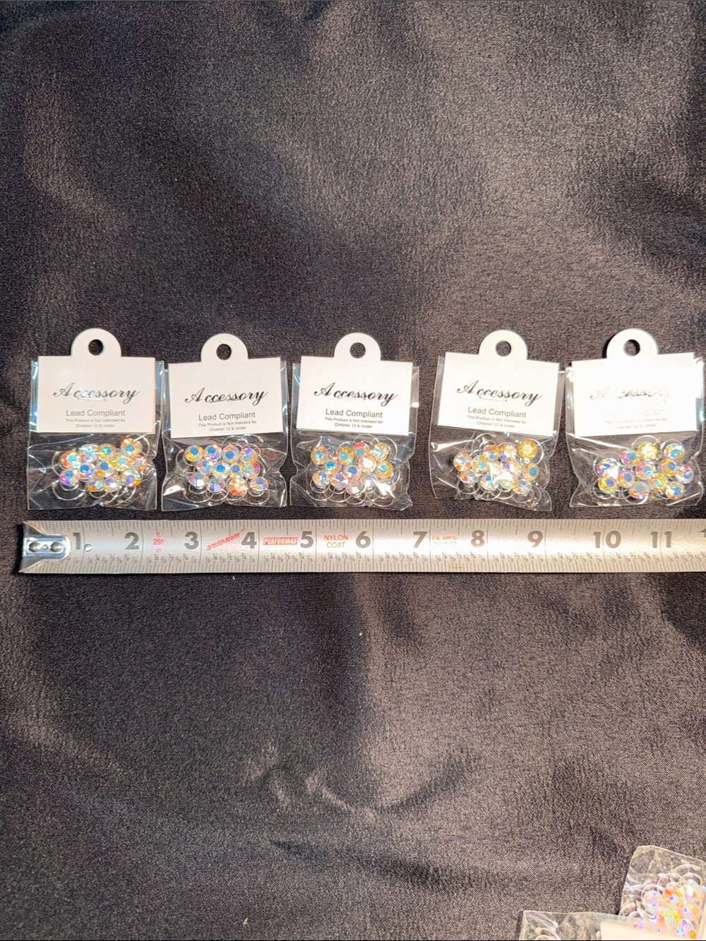 Iridescent Rhinestone Hair Clips - Clear Multicolor